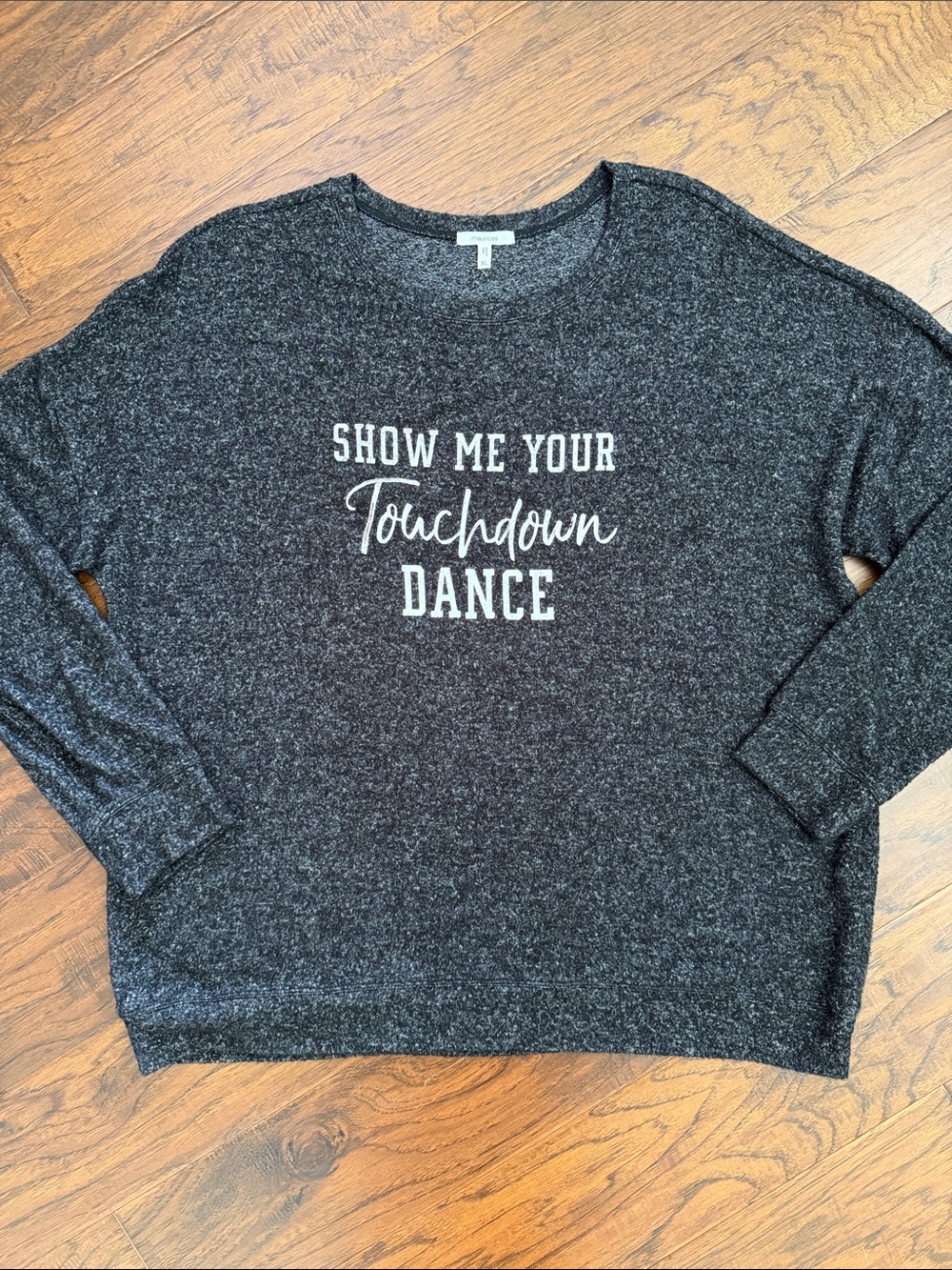Maurices Dark Gray 'Show Me Your Touchdown Dance' lightweight sweatshirt